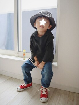 「babyGAP（babyGAP）のアイテム（帽子）」を使った、ゆちさん（キッズ・90cm）の秋コーディネート