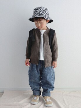 「MARKEY'S（マーキーズ）のアイテム（ブルゾン）」を使った、ゆちさん（キッズ・90cm）の春コーディネート