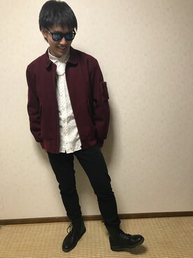 「URBAN RESEARCH（アーバンリサーチ）のアイテム（ミリタリージャケット）」を使った、じんくんさん（メンズ・172cm）の春コーディネート