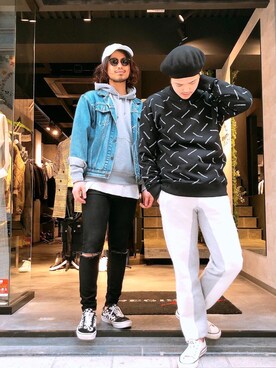 「alexanderwang（アレキサンダーワン）のアイテム（パンツ）」を使った、あっくん😎👍さん（メンズ・174cm）の冬コーディネート