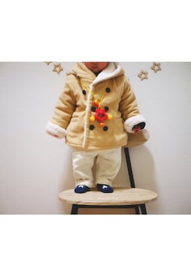 「子供服」｜「アイテム（ピーコート）」を使った、moenoさん（レディース・148cm）の春コーディネート