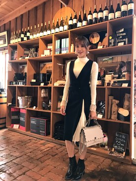 「wine」｜Ana Manさん（レディース・165cm）の秋コーディネート