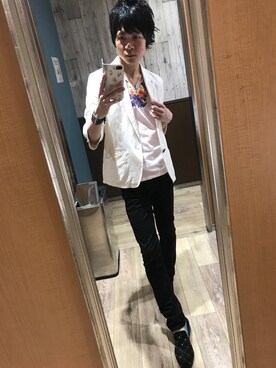 「こんばんわ」｜Nao☆フォロバ100%さん（メンズ・174cm）の春コーディネート
