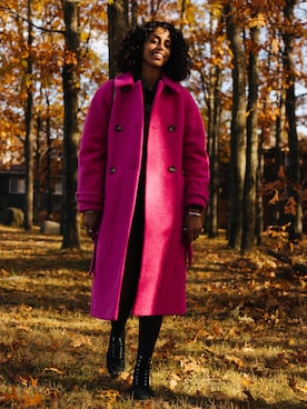 「TOPSHOP（トップショップ）のアイテム（ジャケット/アウター）」を使った、Miha Miさん（レディース・170cm）の秋コーディネート