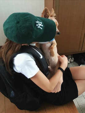 「NIKE（ナイキ）のNIKE NK BRSLA MESH BKPK 【SP】（バックパック/リュック、ブラック系）」を使った、CHIHARUさん（レディース・170cm）の秋コーディネート