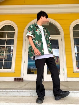 「アイテム（バングル/リストバンド）」を使った、ぱげさん（メンズ・173cm・20代）の夏コーディネート