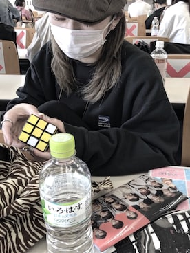 「学校」｜「アイテム（ハンチング/ベレー帽）」を使った、ﾊﾞｼさん（レディース・159cm）の春コーディネート