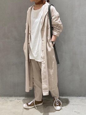 「ショップコート」｜「アイテム（その他アウター）」を使った、karepyosさん（レディース・156cm）の冬コーディネート