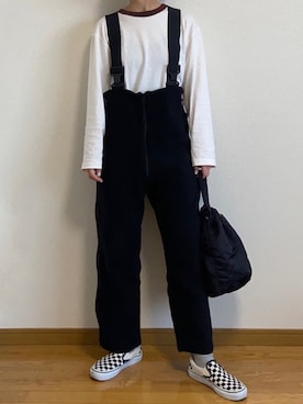 「FREAK'S STORE（フリークスストア）のアイテム（オールインワン・サロペット）」を使った、karepyosさん（レディース・157cm）の春コーディネート