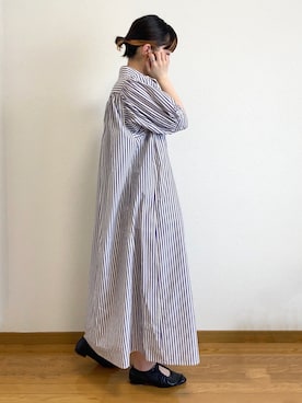 「LAKOLE（ラコレ）のアイテム（シャツワンピース）」を使った、karepyosさん（レディース・157cm）の春コーディネート