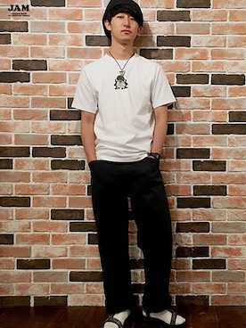 「オールドステューシー」｜古着屋JAMさん（メンズ・170cm）の夏コーディネート