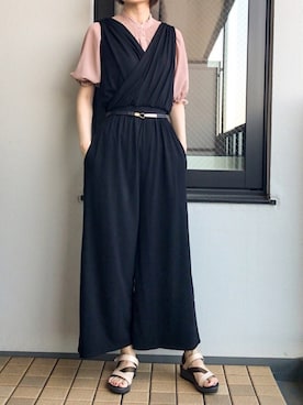 「SLY（スライ）のアイテム（つなぎ/オールインワン）」を使った、kukukuさん（レディース・166cm）の春コーディネート