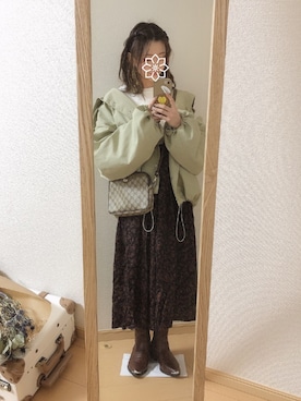「handmade」｜「アイテム（ブルゾン）」を使った、澪（ﾚｲ）さん（レディース・153cm）の冬コーディネート