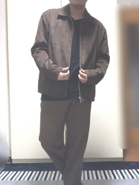 「BLACK LABEL CRESTBRIDGE（ブラックレーベル・クレストブリッジ）のアイテム（スウェット）」を使った、ハレオカさん（メンズ・168cm）の春コーディネート