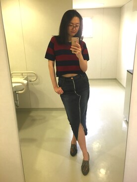 「Mansant（マンサント）のアイテム」を使った、Luyi Zhengさん（レディース・172cm）の夏コーディネート