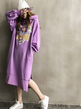 「スウェットワンピース」｜オシャレ製作所(osharefactory)さん（レディース・164cm）の冬コーディネート