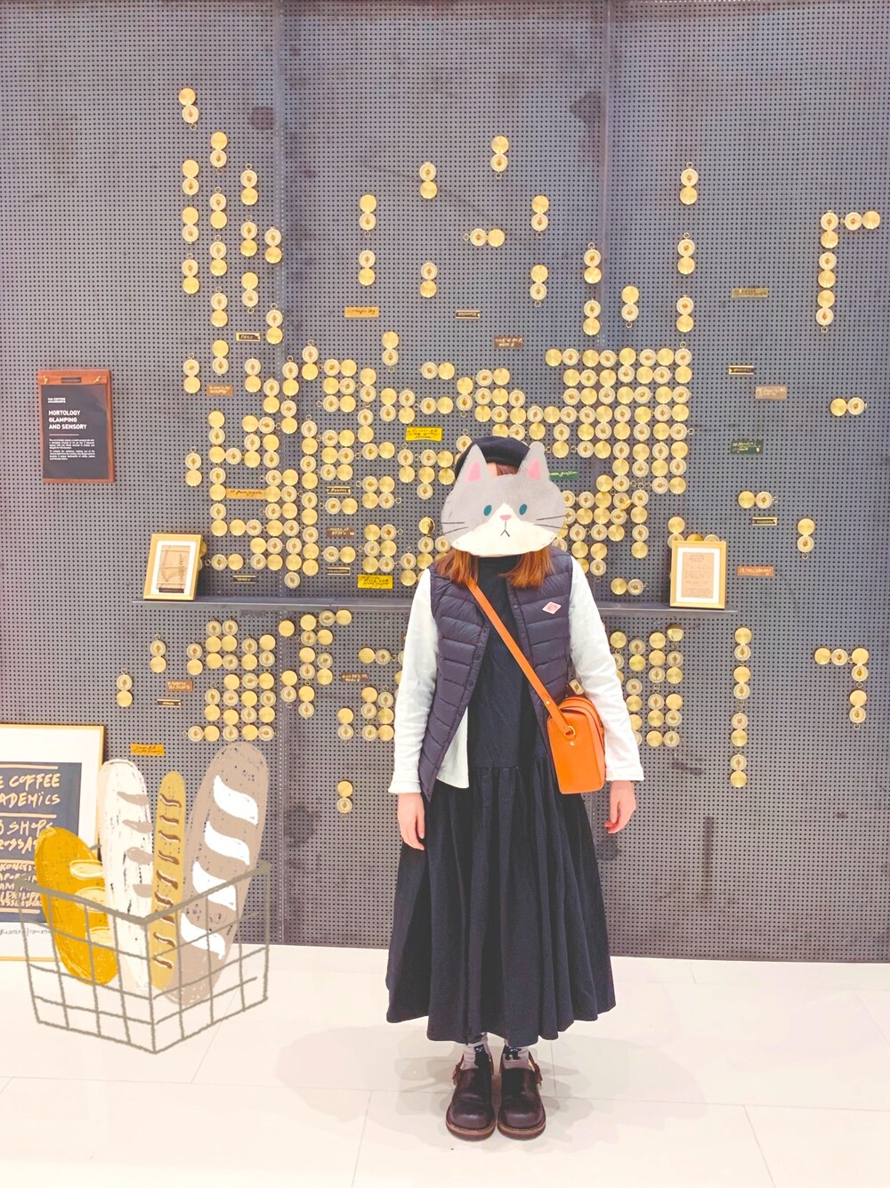 「DANTONのアイテム（ダウンベスト、ブルー系）」を使った、koalakoalaさん（キッズ・160cm）の冬コーディネートの1枚目の写真