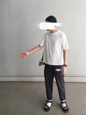 「maillot（マイヨ）のアイテム（ニットキャップ/ビーニー）」を使った、FULさん（メンズ・174cm）の夏コーディネート