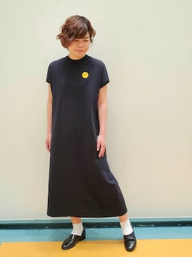 「USAコットン」｜「アイテム（ワンピース/ドレス）」を使った、coen りょうまるさん（レディース・158cm）の春コーディネート