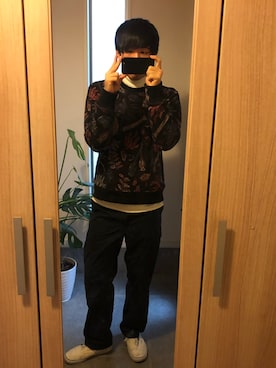 「Paul Smith（ポールスミス）のアイテム（スウェット）」を使った、ゼットンさん（メンズ・179cm）の冬コーディネート