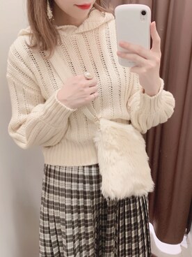 「アイテム（ピアス（両耳用））」を使った、ありんさん（レディース・170cm・20代）の冬コーディネート