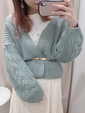 「OZOC（オゾック）のアイテム（スカート）」を使った、ありんさん（レディース・170cm）の春コーディネート