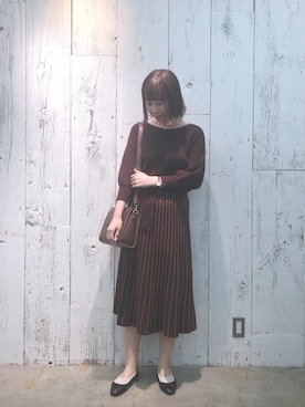 「LOWRYS FARM（ローリーズファーム）のバレエシューズ　802200（バレエシューズ）」を使った、ありんさん（レディース・170cm）の秋コーディネート