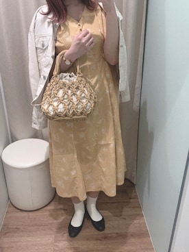「マクラメ」｜「アイテム（ジャケット/アウター）」を使った、ありんさん（レディース・170cm）の春コーディネート