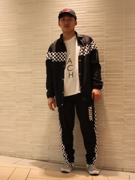 「PLEASURES（プレジャー）のアイテム（帽子）」を使った、fach1015さん（メンズ・170cm）の冬コーディネート