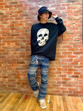 「ロンt」｜「アイテム（財布/小物）」を使った、tomoyaさん（メンズ・174cm）の秋コーディネート