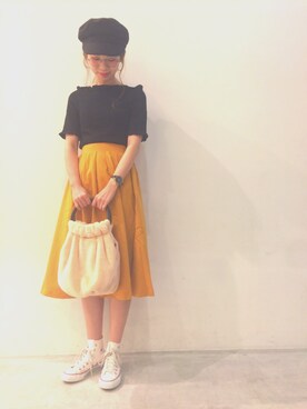 「SEVENDAYS=SUNDAY（セブンデイズサンデイ）のアイテム（ハンドバッグ）」を使った、kawaharaさん（レディース・160cm）の夏コーディネート