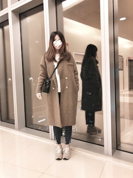 「LOVFEE（ラッフィ）のアイテム（ジャケット/アウター）」を使った、Vivi Huさん（レディース・159cm）の冬コーディネート