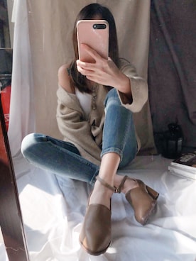 「amai（-）のアイテム」を使った、Vivi Huさん（レディース・159cm）の冬コーディネート