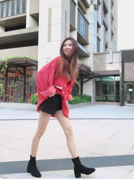 「amai（-）のアイテム」を使った、Vivi Huさん（レディース・160cm）の秋コーディネート