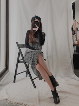 「amai（-）のアイテム」を使った、Vivi Huさん（レディース・159cm）の冬コーディネート