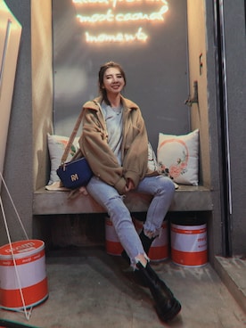 「amai（-）のアイテム」を使った、Vivi Huさん（レディース・159cm）の春コーディネート