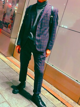 「アイテム（フォーマルスーツ/小物）」を使った、Nakedさん（メンズ・178cm・20代）の春コーディネート