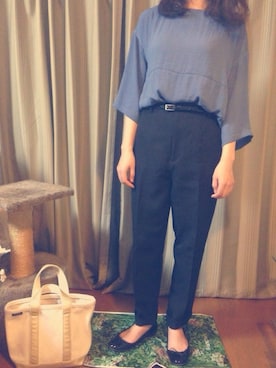 「Lands' End（ランズエンド）のアイテム（バッグ）」を使った、secoさん（レディース・158cm）の夏コーディネート
