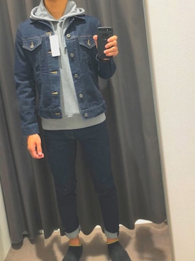 「UNIQLO（ユニクロ）のアイテム（デニムパンツ、その他）」を使った、Kokiさん（メンズ・170cm）の秋コーディネート