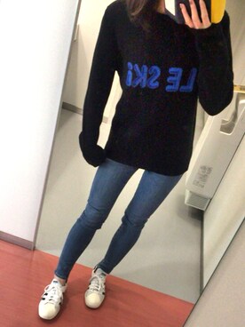 「NANO universe（ナノユニバース）のアイテム（MA-1）」を使った、Mさん（レディース・157cm）の冬コーディネート