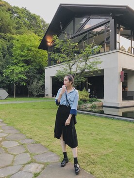 「PULL&BEAR（プルアンドベア）のアイテム（シューズ）」を使った、Lauren .Tさん（レディース・167cm）の夏コーディネート