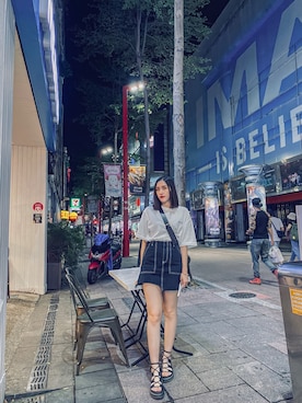 「PULL&BEAR（プルアンドベア）のアイテム（スカート）」を使った、Lauren .Tさん（レディース・167cm）の秋コーディネート