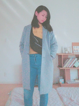 「マスタードイエロー」｜hina    ぱらぴさん（レディース・161cm）の秋コーディネート