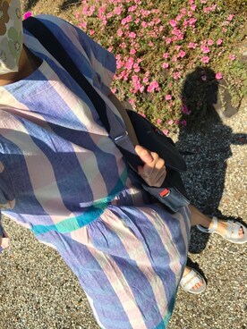 「POU DOU DOU（プードゥドゥ）のアイテム（シャツワンピース）」を使った、貧民さん（レディース・165cm）の春コーディネート