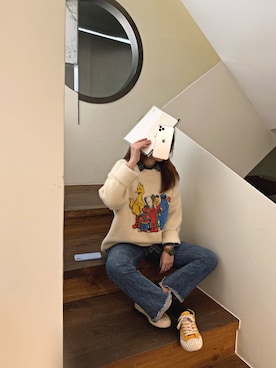 「基础款」｜「アイテム（その他トップス）」を使った、Wing  Yanさん（レディース・158cm）の冬コーディネート