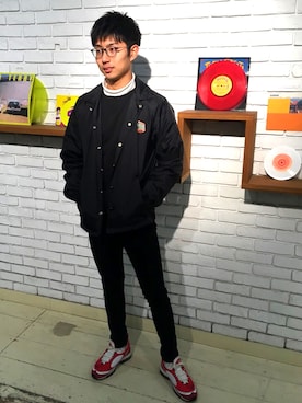 「JOURNAL STANDARD（ジャーナルスタンダード）のアイテム（ナイロンジャケット）」を使った、shiさん（メンズ・181cm）の冬コーディネート