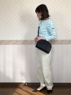 「SMELLY（スメリー）のアイテム（ピアス（両耳用））」を使った、uaさん（レディース・153cm）の春コーディネート