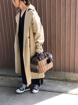 「URBAN RESEARCH Sonny Label（アーバンリサーチサニーレーベル）のアイテム（トレンチコート）」を使った、uaさん（レディース・153cm）の春コーディネート