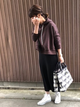 「Furbo design（フルボデザイン）のアイテム」を使った、uaさん（レディース・153cm）の春コーディネート