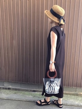 「Rougevif」｜「アイテム（その他）」を使った、uaさん（レディース・153cm）の夏コーディネート